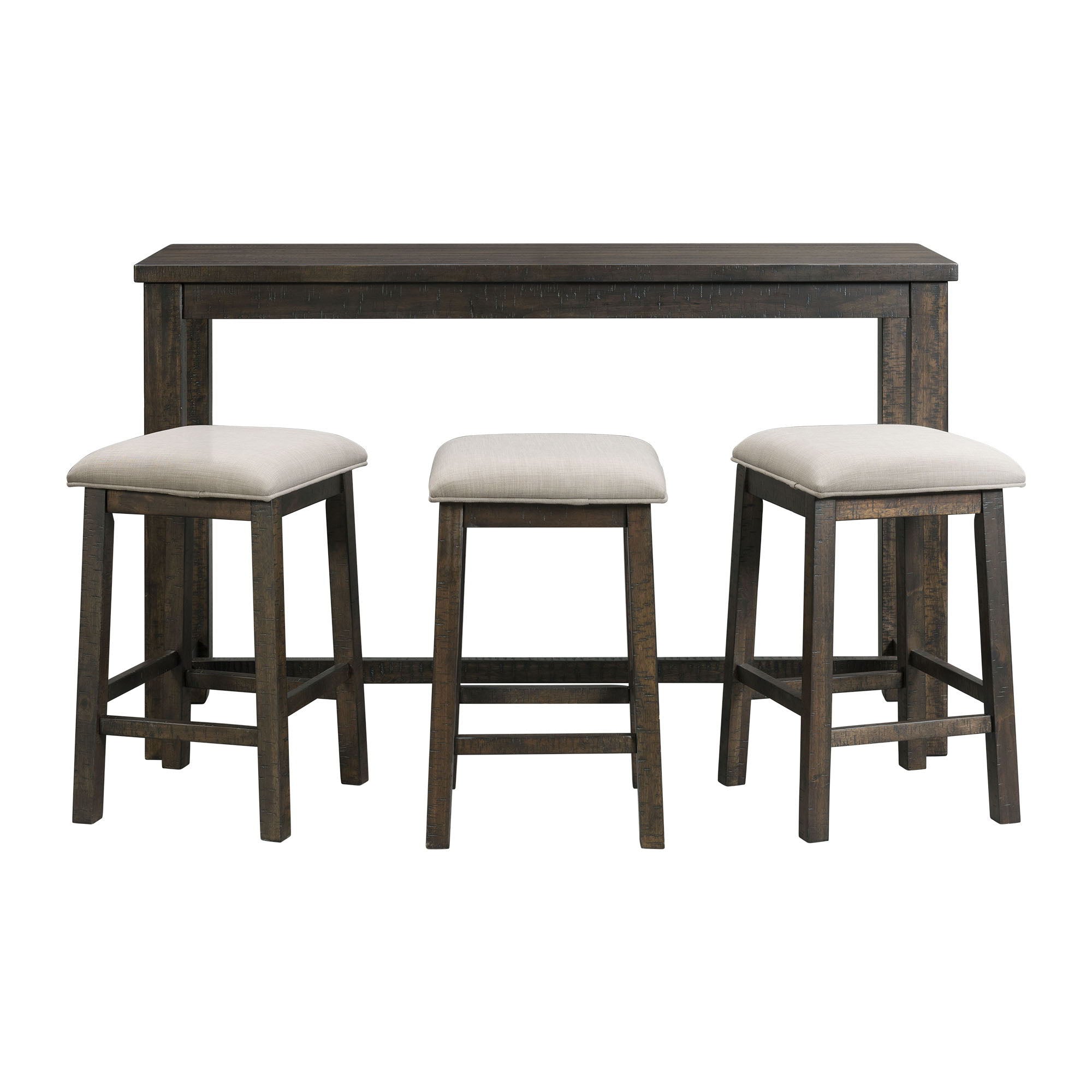 Stone - Multipurpose Bar Table Set - Dark Walnut