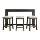 Stone - Multipurpose Bar Table Set - Dark Walnut