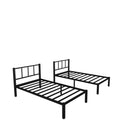Twin over Twin & Twin Bunk Beds for 3, Twin XL over Twin & Twin Bunk Bed Metal Triple Bunk Bed, Black(Pre-sale date: February 8th.)