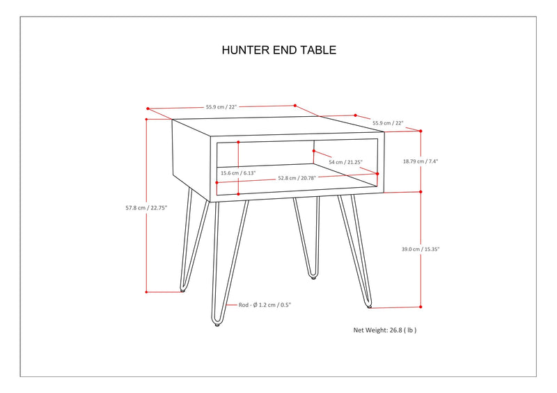 Hunter - End Table - Natural