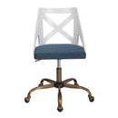 Charlotte - Farmhouse Task Chair - Antique Copper / White / Blue