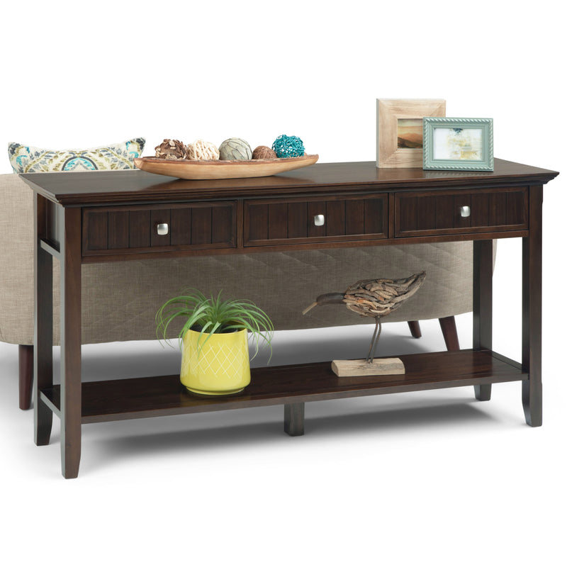 Acadian - Wide Console Sofa Table - Brunette Brown