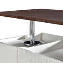 Adjustable End Table With Wheels, 360°Rotating Top And Storage Space