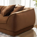 Nordic Modern Sofa With Removable Pillowcase, High Density Sponge Filling, 4 Throw Pillows