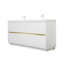 Bathin Freestanding Bathroom Vanity With Double Sinks, Bathroom Storage Vanity Cabinet With Stone Resin Countertop And Soft Close Drawers