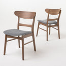 Modern Dining Chair With Upholstered Seat And Wood Frame