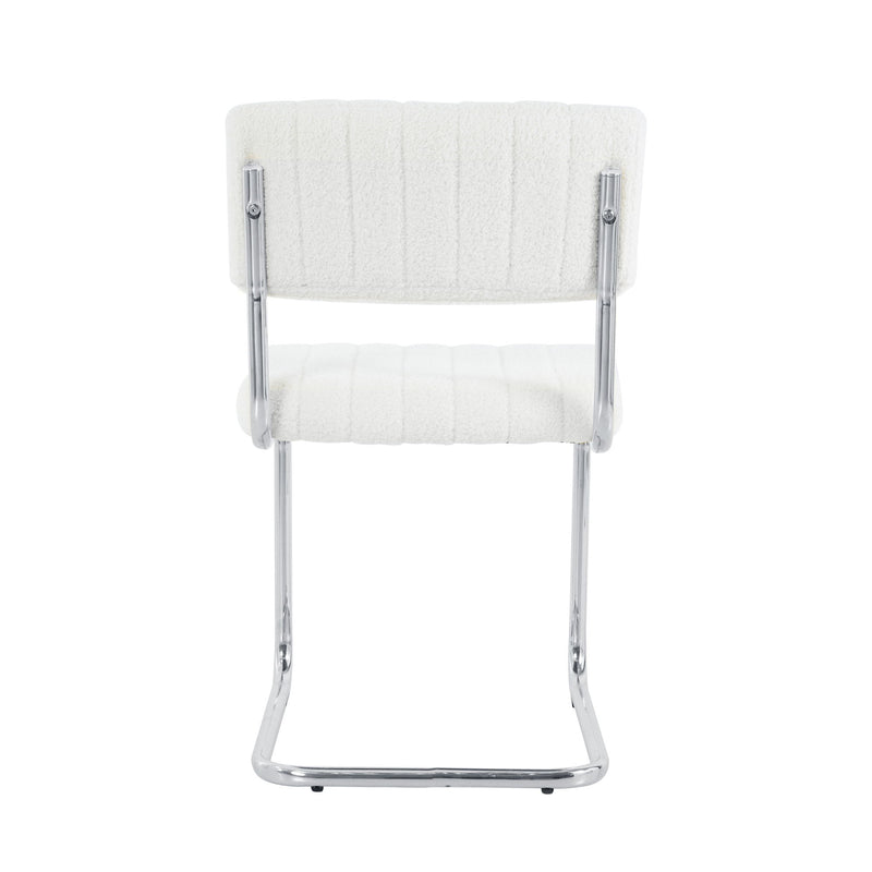 Modern Luxury Dining Chair With Metal Legs And Bow Design (Set of 4)