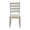 Farmington - Ladder Back Dining Side Chair (Set of 2) - Washed Stone / Light Beige