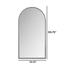 Arch Retro Full Length Mirror With Supporting Feet - Silver