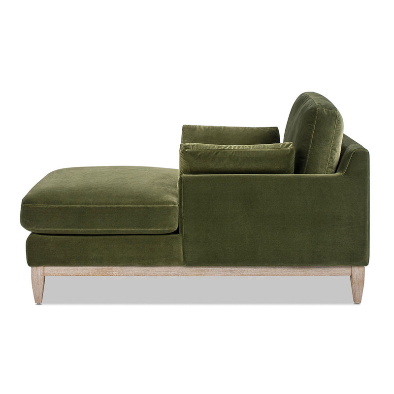 Pasadena - Modern Farmhouse Chaise Lounge Chair - Olive Green