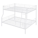 Full XL Over Queen Metal Bunk Bed, White