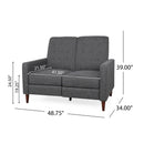 Manville - Contemporary Tufted Loveseat Pushback Recliner