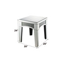 Noralie - 20" X 20" End Table - Mirrored & Faux Diamonds