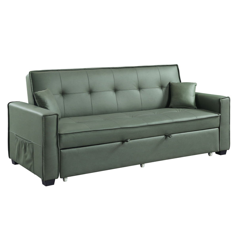 Octavio - Adjustable Sofa With 2 Pillows - Green