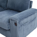 Modern 4 Seater Corduroy Sofa Couch With USB Ports And Hidden Storage