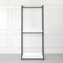 Fiona - Freestanding 3 Tower System Walk In Closet With 7 Shelf Wood And Metal Frame - White
