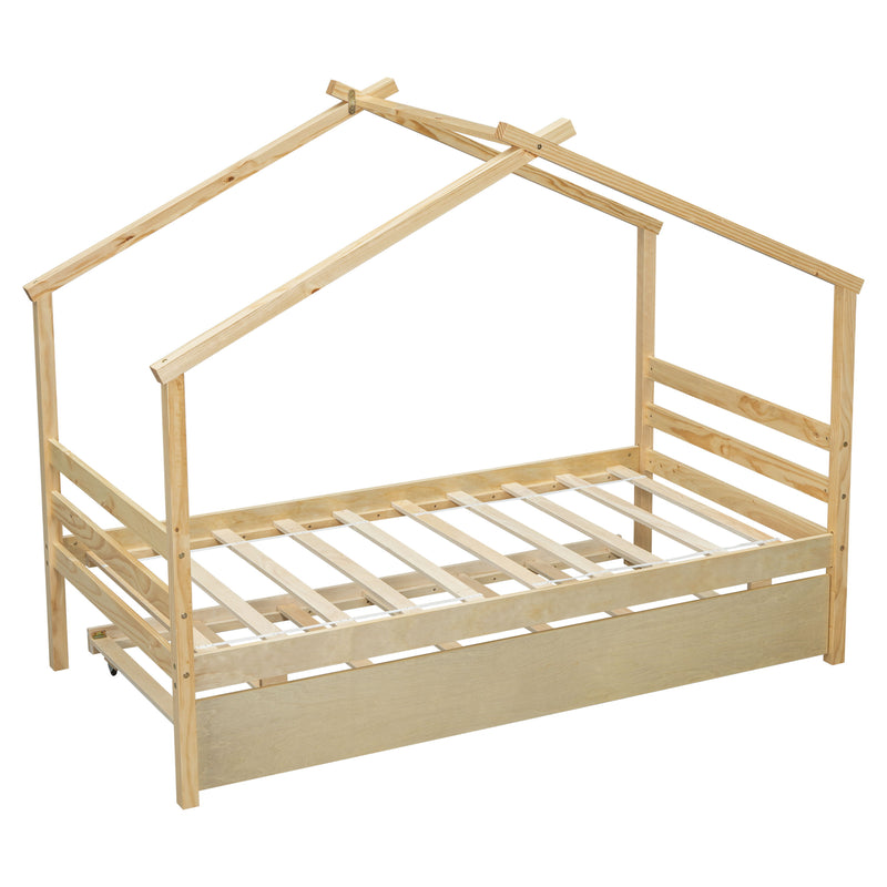 House-Shaped Bed With Trundle