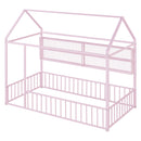 House Frame With Fence And Shelves