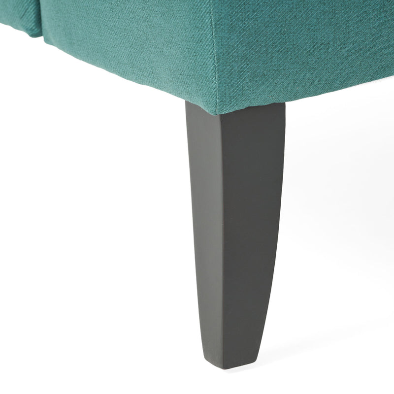 Nicole - French Style Upholstered Loveseat With Tufted Backrest - Teal