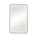 Rectangle Medicine Cabinet Mirror Bathroom Mirror With Storage Wall Mounted Medicine Mirror Cabinet With LED - Black