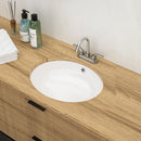 Elegant Ceramic Oval Undermount Bathroom Sink With Overflow