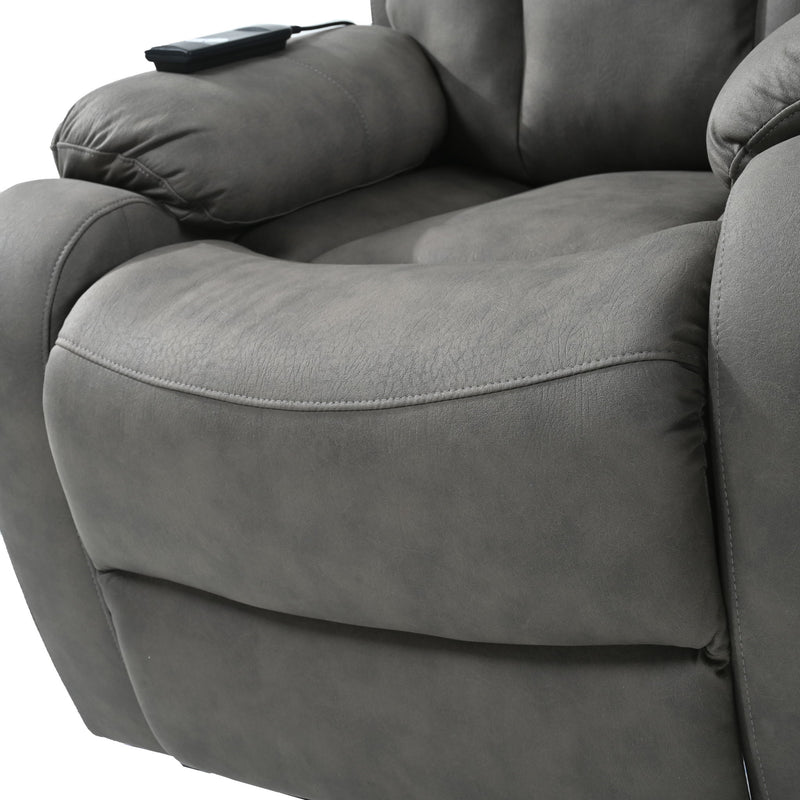 Lift Chair Recliner Power Remote Control Recliner Sofa Relax Soft Chair Anti - Skid Australia Cashmere Fabric Furniture Living Room - Dark Gray
