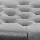 Elegant Round Ottoman Footstool With Studded Rim