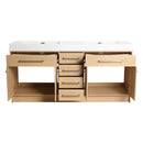 Freestanding Bathroom Vanity With Resin Sink, Soft-Closing Doors And Drawers