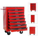 Rolling Metal Tool Chest With Drawers, Steel Storage Cabinet With Ball Bearing Slides