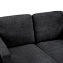Modern Chaise Lounge With Dual Layer Armrests