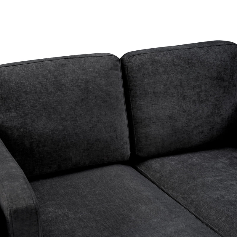 Modern Chaise Lounge With Dual Layer Armrests