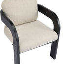 Dining Chairs With Pillow Back (Set of 2) - Beige / Black