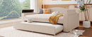 Upholstered Daybed With Storage Armrests, Trundle And Latest Integrated Bluetooth Audio System