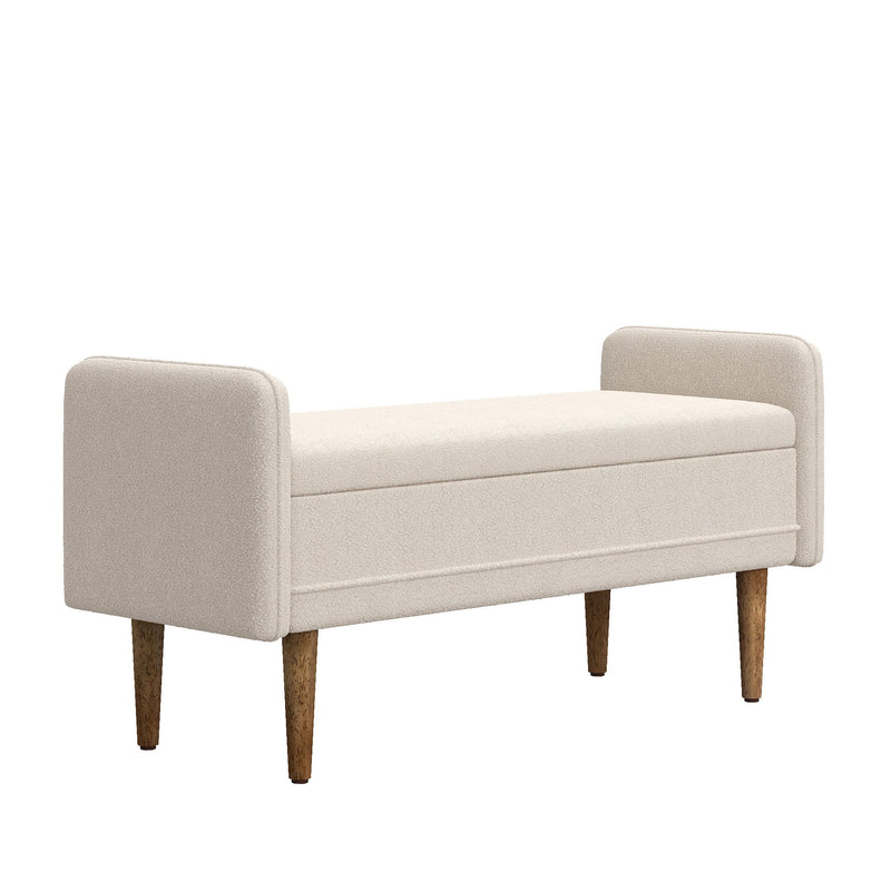 Teddy Velvet Storage Stool With Storage Space For Apartments