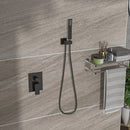 Dual Shower Head 16" Ceiling Mount Square Shower System With Rough In Valve