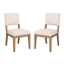 Millwork - Dining Chair (Set of 2) - White / Light Brown