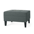 Classic Ottoman With Birch Wood Legs And Fabric Upholstery
