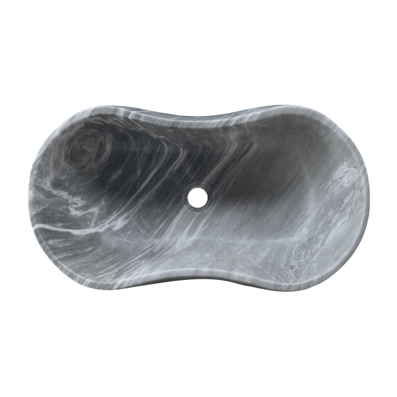 Bathroom Vessel Sink With Wavy Design