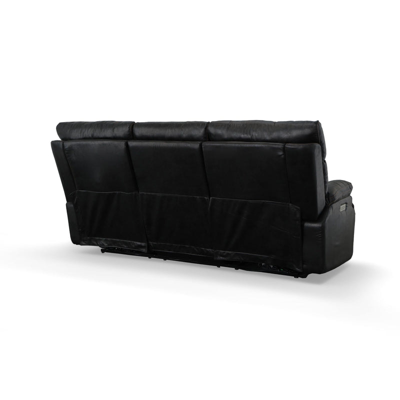 Clive - Power Reclining Sofa with Power Headrests & Lumbar - Dark Brown