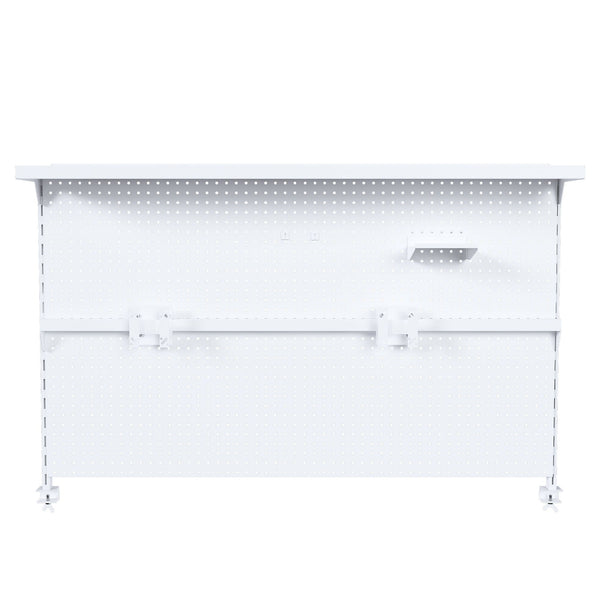 Clamp On Desk Pegboard With Single Monitor Stand