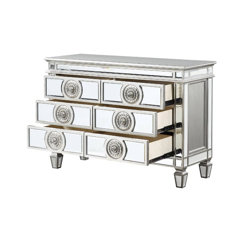 Varian - Server - Mirrored & Antique Platinum - 34"