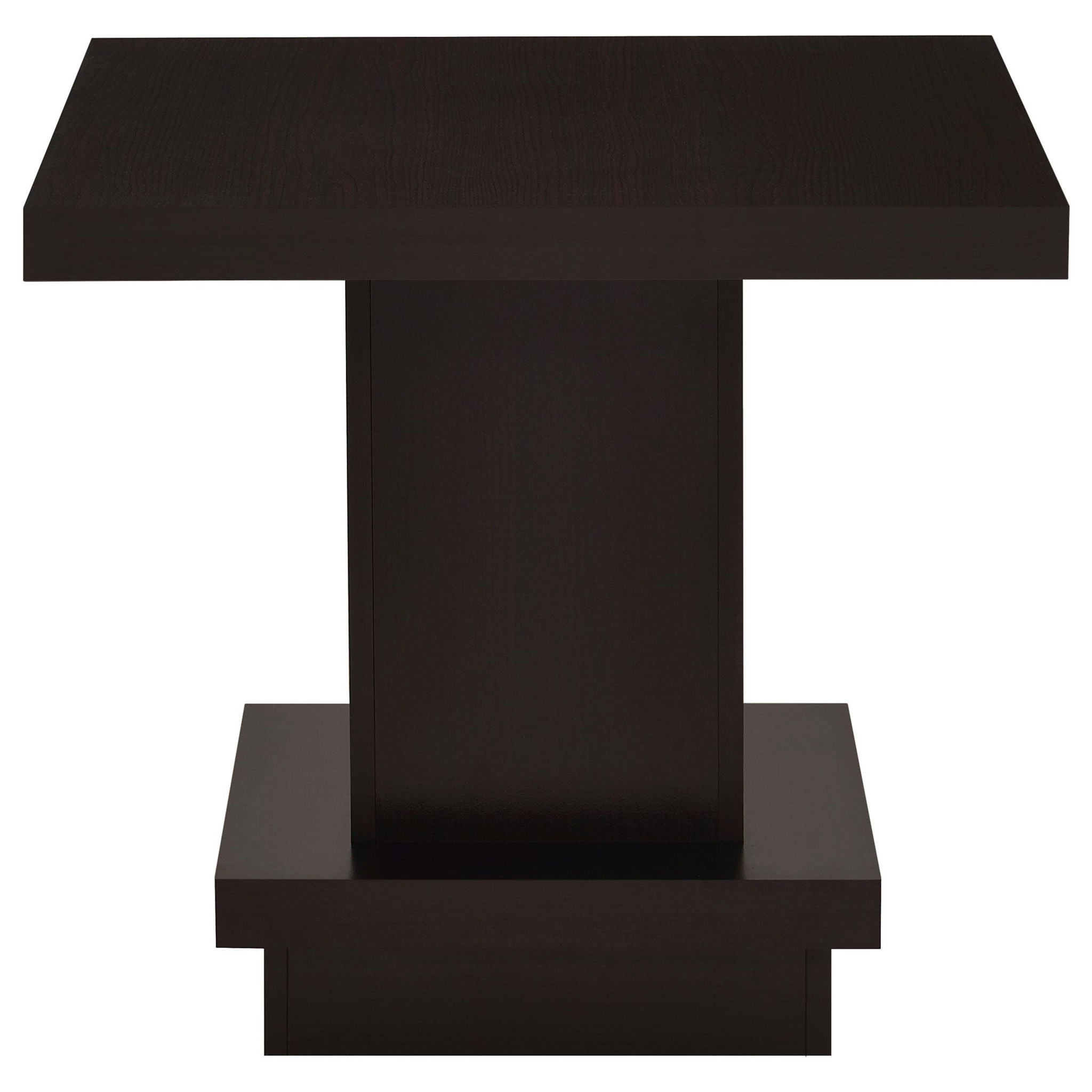 Reston Square Engineered Wood Side End Table Cappuccino