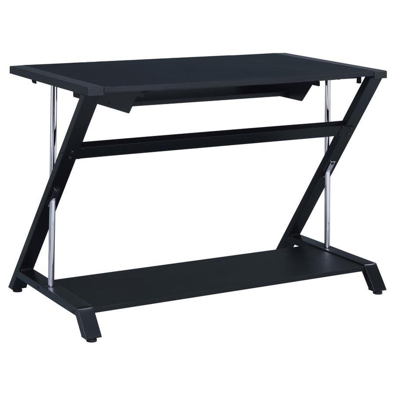 Mallet - Office Computer Desk With Keyboard Tray - Black