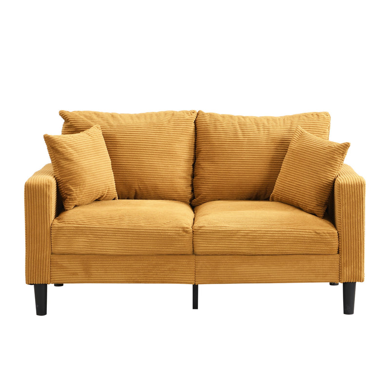 Modern Upholstered 2 Piece Sofa Set With 3 Seater And 2 Seater