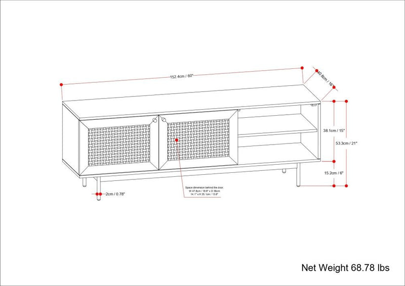 Reeves - TV Media Stand - Natural