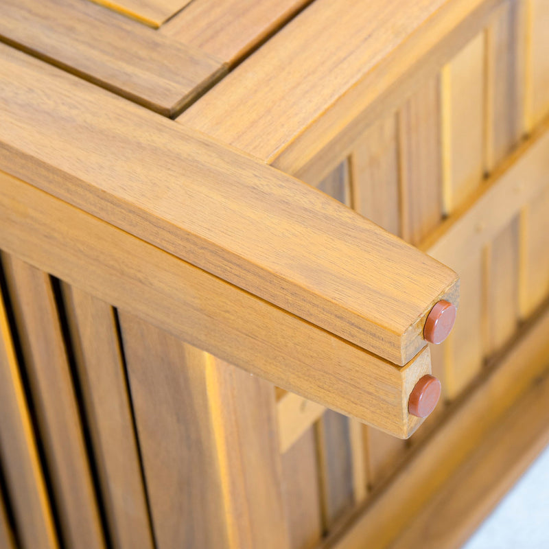 Whitney - Acacia Wood Cabinet For Indoor And Outdoor Storage - Teak
