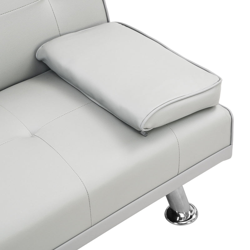 Futon Sofa Bed With Armrest Two Holders