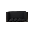 Outdoor Patio Daybed Sofa, 3 Seat Sofa With Foldable Arm 4 Back Pillows