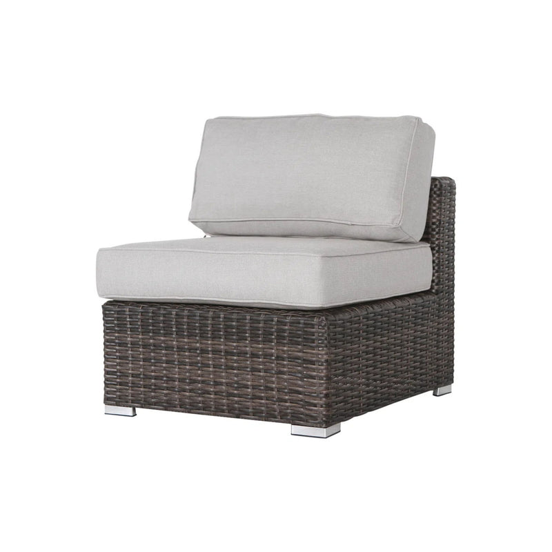 Wicker Outdoor Lounge Set With Cushions And Fire Pit