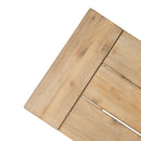 Outdoor Bench With Slat Panel Design And Acacia Wood Frame